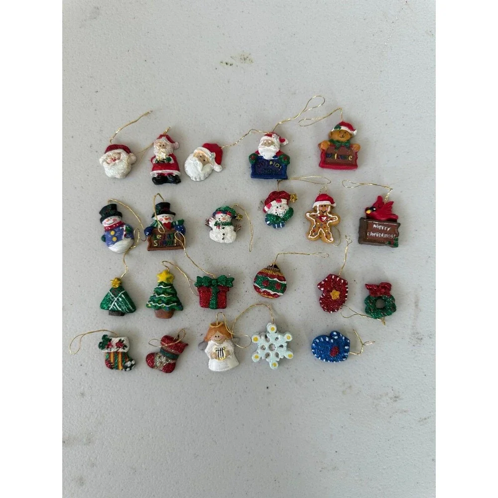 Kurt Adler Petite Treasures Resin Miniature Holiday Christmas Ornaments 22 Pc.